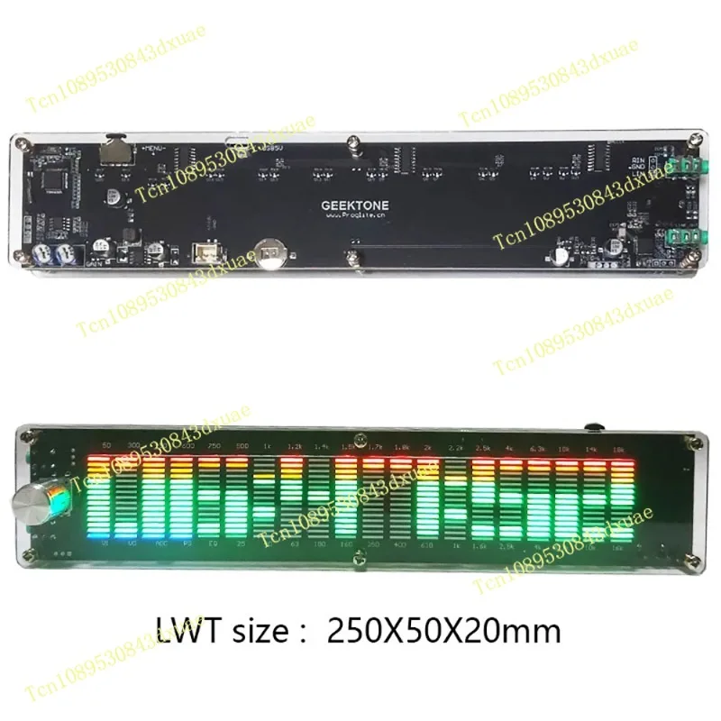 DSP Equalizer EQ Pickup Rhythm Music Spectrum LED Audio Level Indicator Amplifier VU Meter for Car Light Atmosphere Lamp LED2015