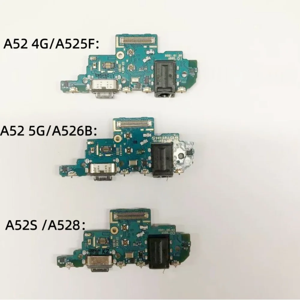 USB Charge Port Dock Connector Charging Board For Samsung Galaxy A52 4G 5G A52S SM-A525F A526B/U A528B Repair Replacement Part