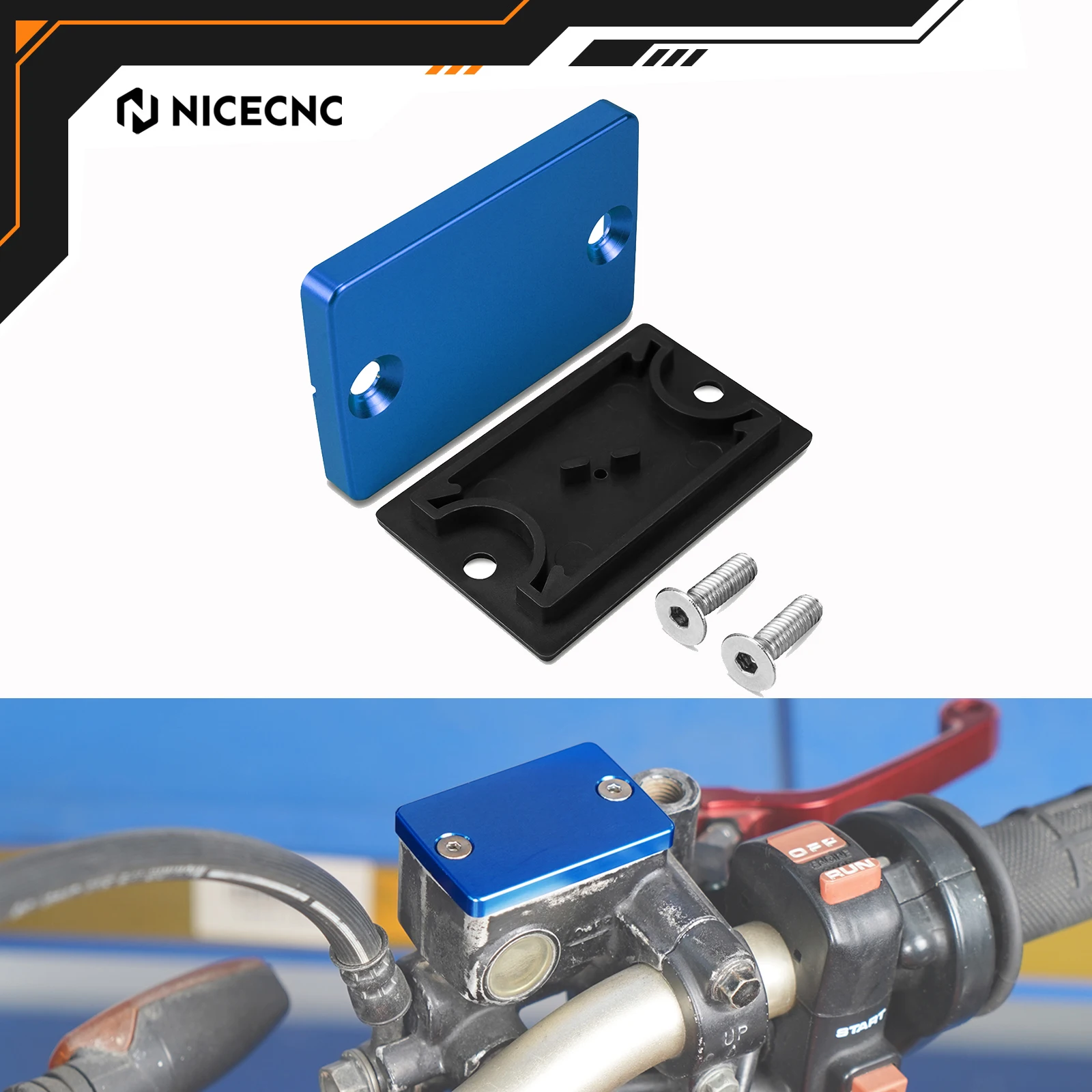 NICECNC For Yamaha WR250R WR250X 2007-2015 Raptor700 07-10 Serow250 05-14 Raptor250 YFZ450 Front Brake Fluid Reservoir Cover Cap