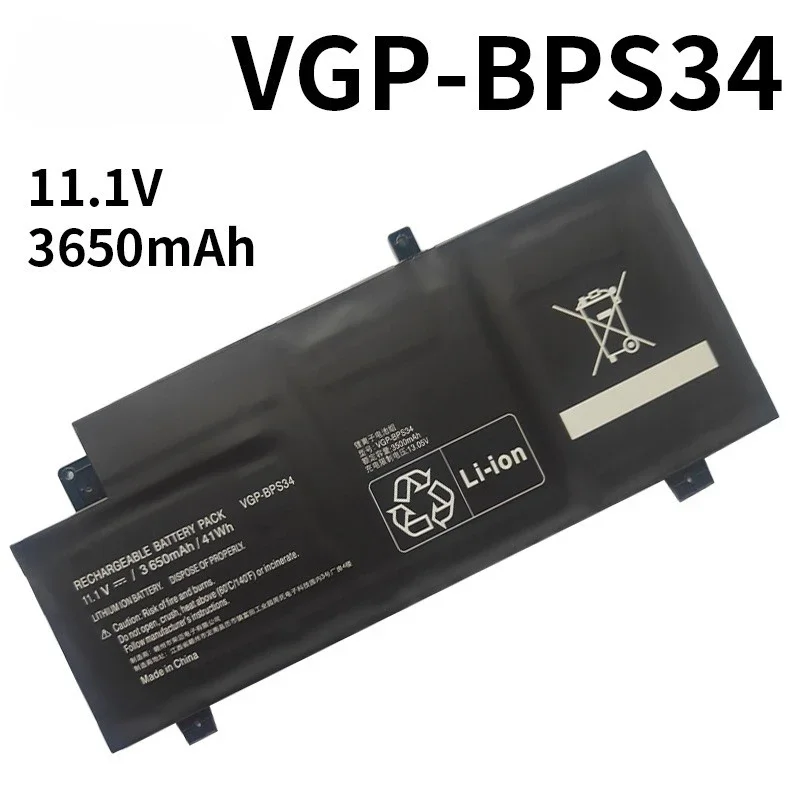 11.1V 3650mAh VGP-BPS34 Battery For SONY Vaio Fit 15 SVF15A SVF14A Series SVF15A1ACXB SVF15A1AC XS SVF14A SVF14AC1QU