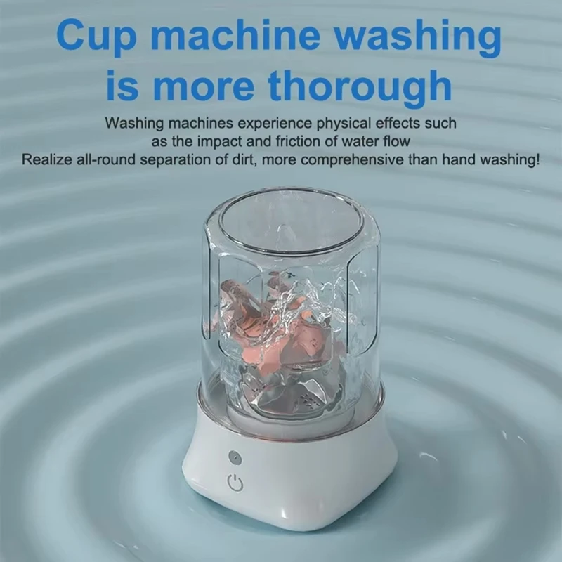 Compact Cordless Mini Washing Machine - Portable Washer for Socks,Small Laundry Device, Ideal for Travel & Tight Spaces-A09G