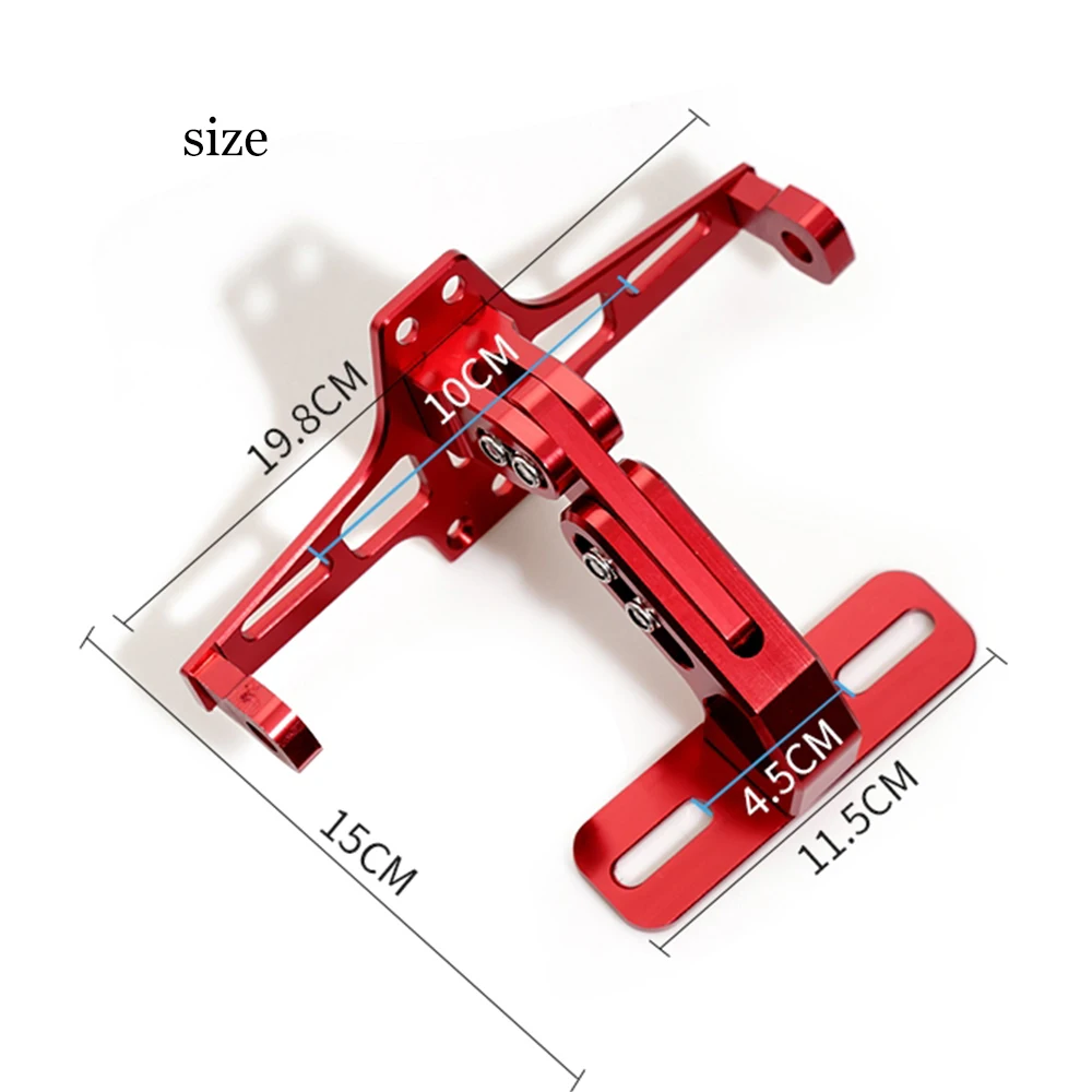 Soporte Universal de matrícula de aluminio para motocicleta, extensible para BMW F650GS R Nine T S1000SR F800ST YAMAHA FZ6 FZ8 Fazer YBR125