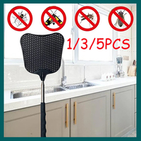 1/3/5PCS Telescopic Fly Swatters Durable Plastic Heavy Duty Flyswatter With Mosquito Repellent Tool Home Accessories Tools