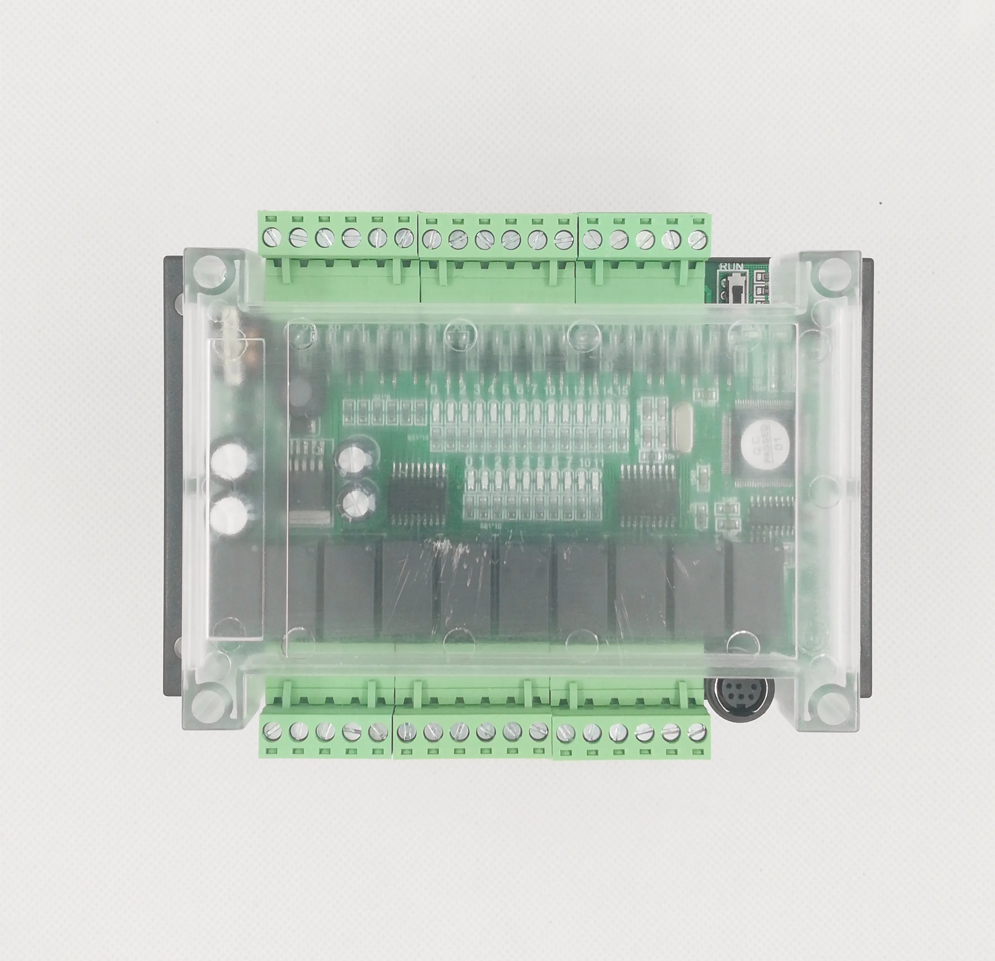 PLC industrial control board is compatible with FX1N24MR MT online download monitoring text analog quantity