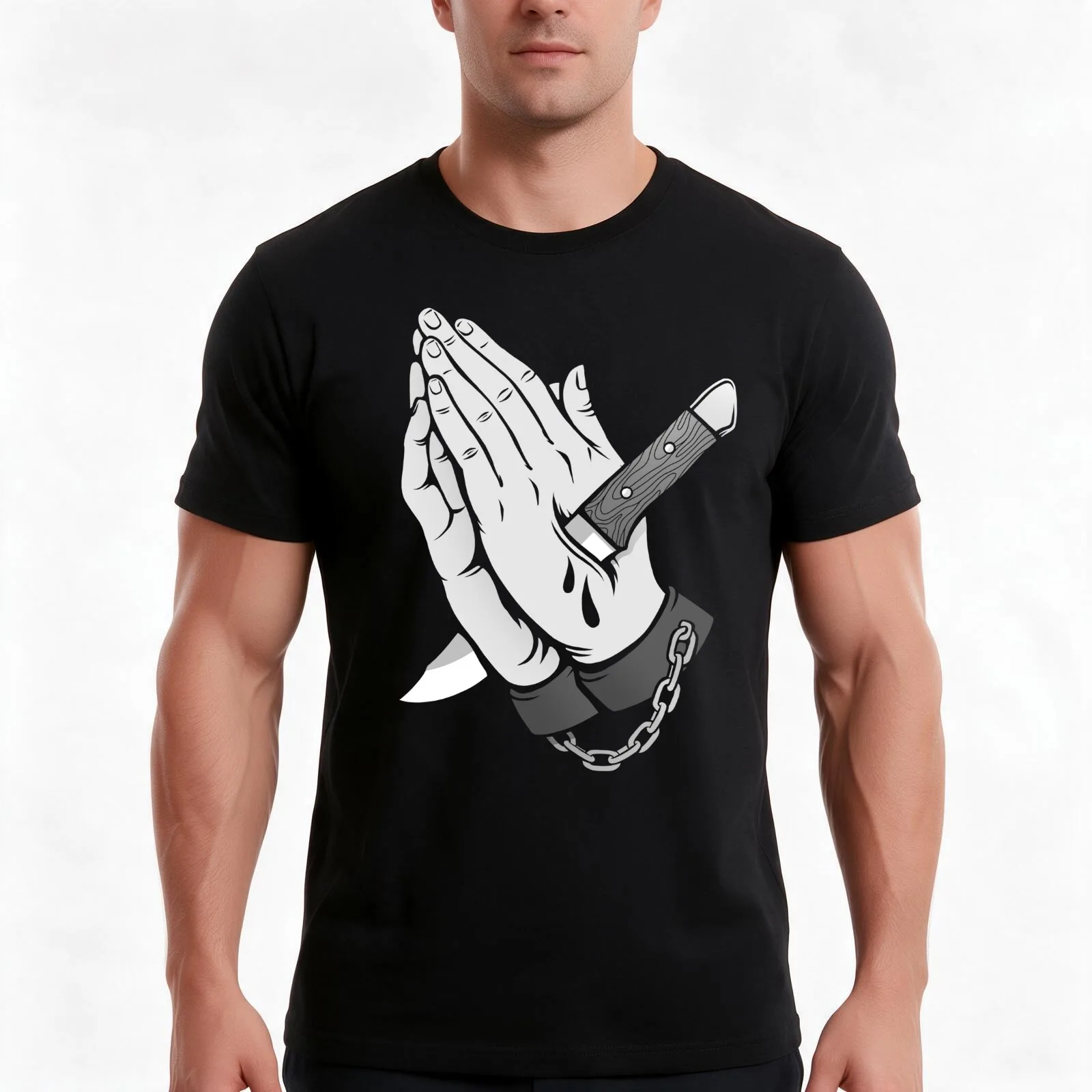 Pray for Mercy T-Shirt, Summer Casual Cotton Tee, Oversized Streetwear Tops, Vintage Graphic Print, Loose Fit Short Sleeve