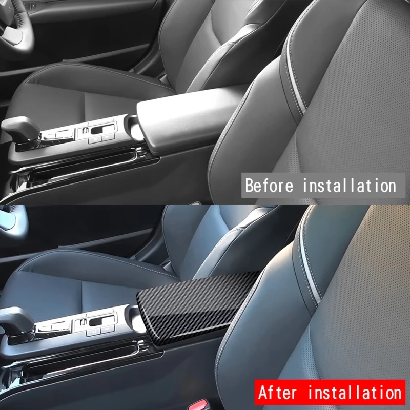 

Для Toyota Prius 60 серии 2023 2024, ABS 3d Partsbon, детали из волокна, центральная консоль, подлокотник, ящик для хранения, панель, накладка