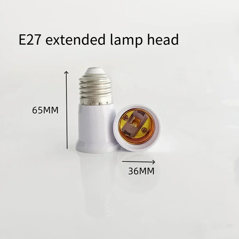 For E27 Fixtures Lighting Socket Adapter LED Bulb Adapter Home Lighting Approx. 65 Mm 2.56 Inches Flame-Retardant Material