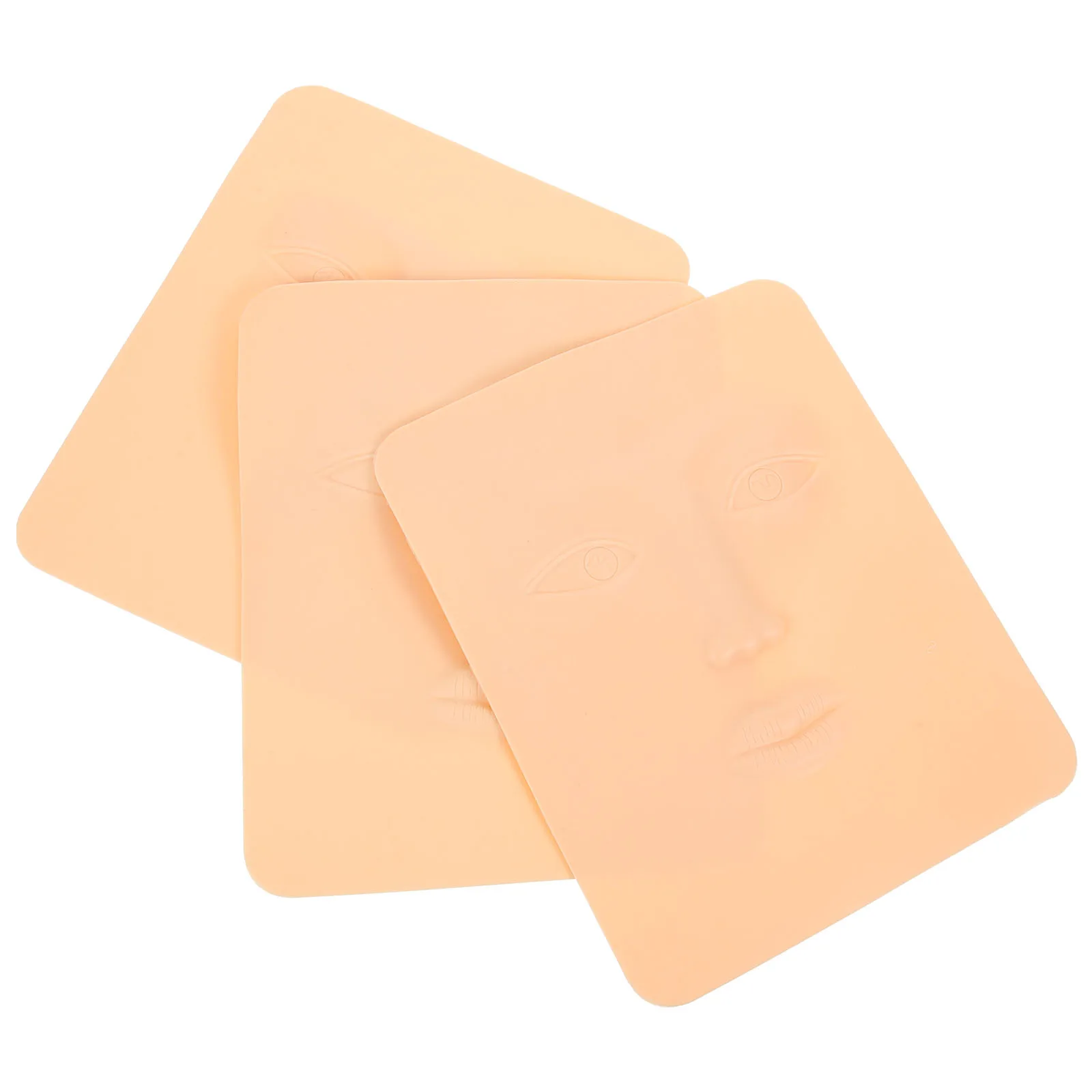 

3 Pcs Face Practice Skin Models Human Body for Makeup Mannequin Silica Gel Silicone