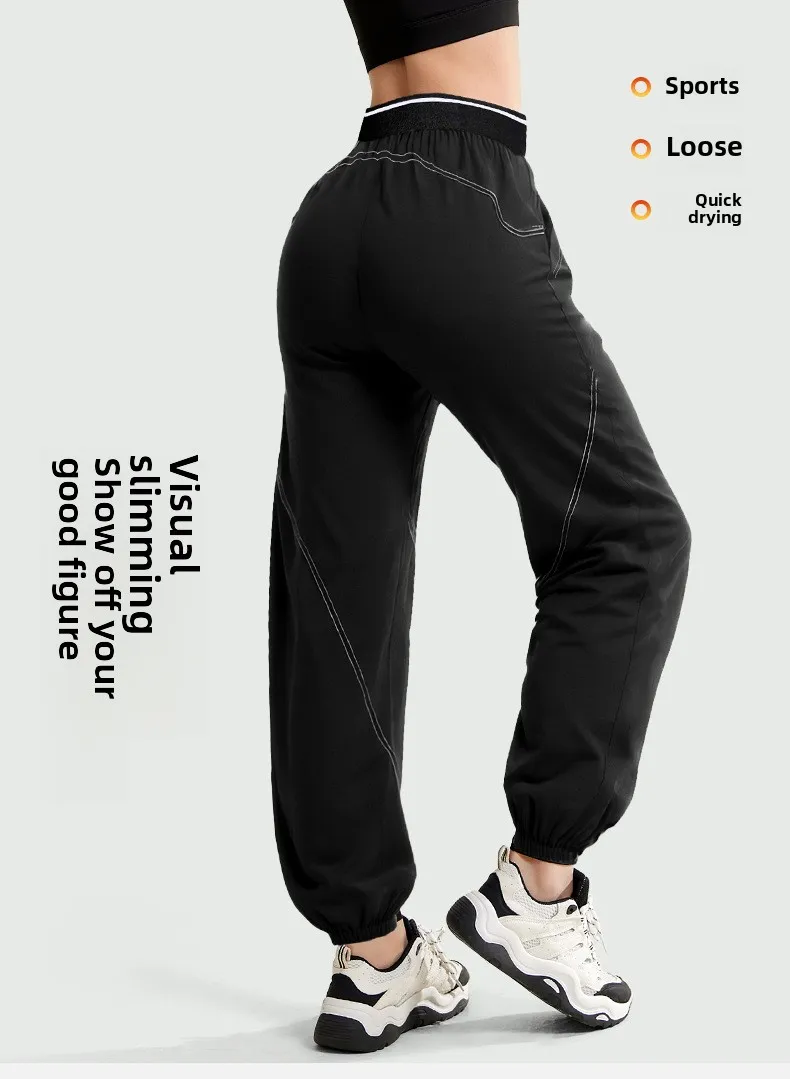 Frühling und Sommer Neue Damen Schnelltrocknende Hosen Dünne Leggings Sportliche Hosen für Paare Atmungsaktive Jogging-Trainingshosen Mode – Detail 4
