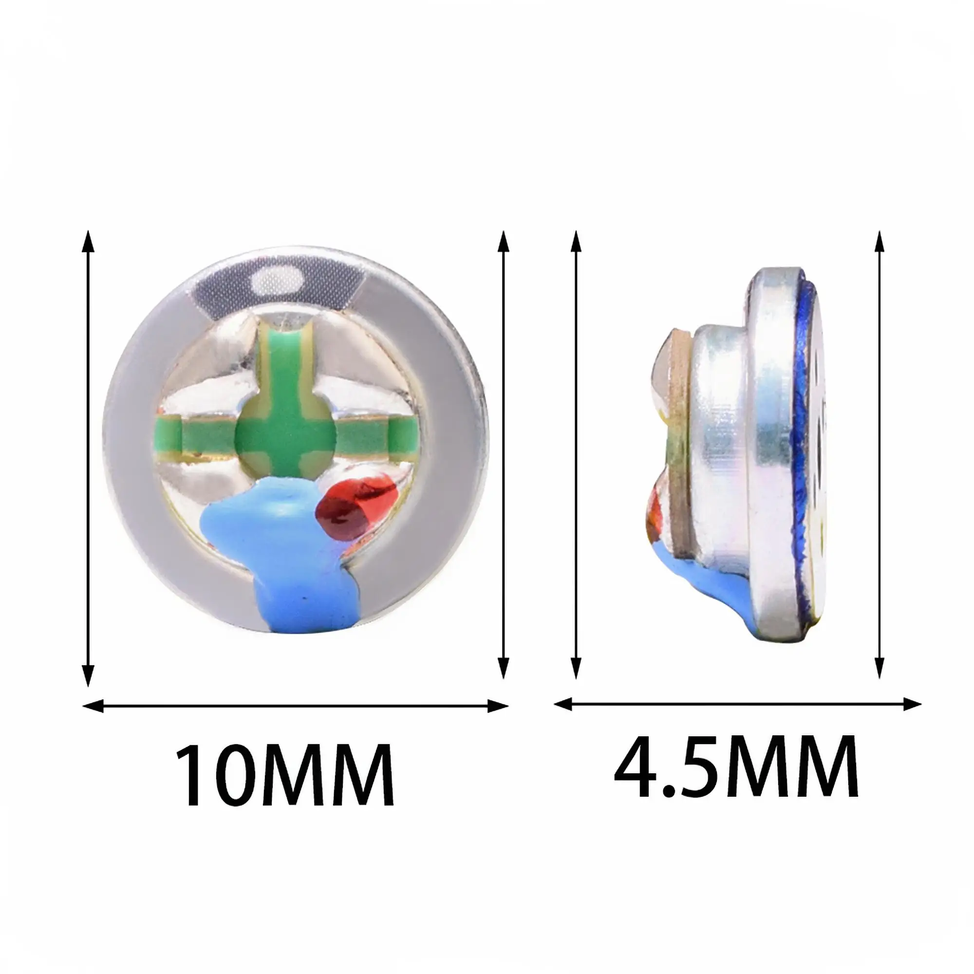 QIGOM 1 Pair DIY Headset Unit K1006 10MM 32Ω 99dB, HIFI In-ear Earphone Units, Bass Vocal, Composite Titanium Film Driver