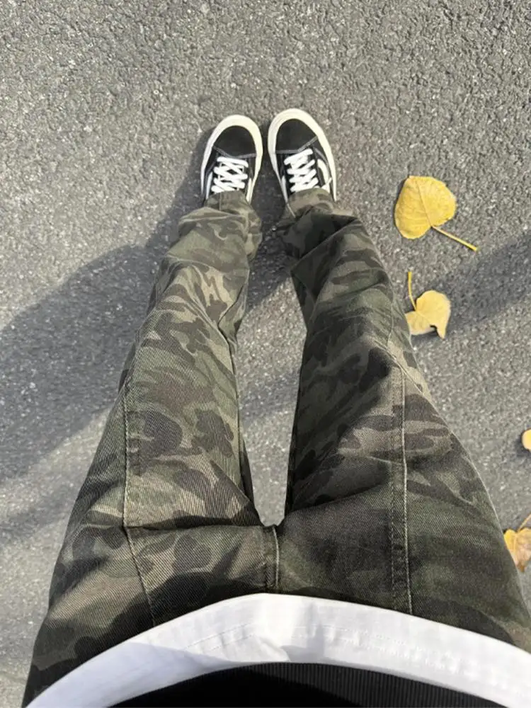 

Мужские джинсы Cleanfit Camouflage: весенне-осенние, в американском ретро-стиле, прямые, рабочие брюки с дизайном «нож»