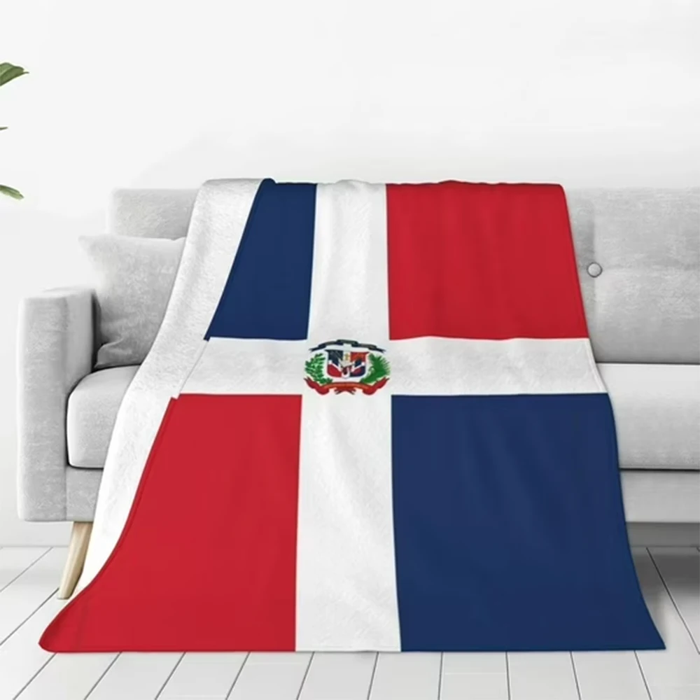 Flagicts 100% Cotton Cute Dominican Flag Throw Blanket
