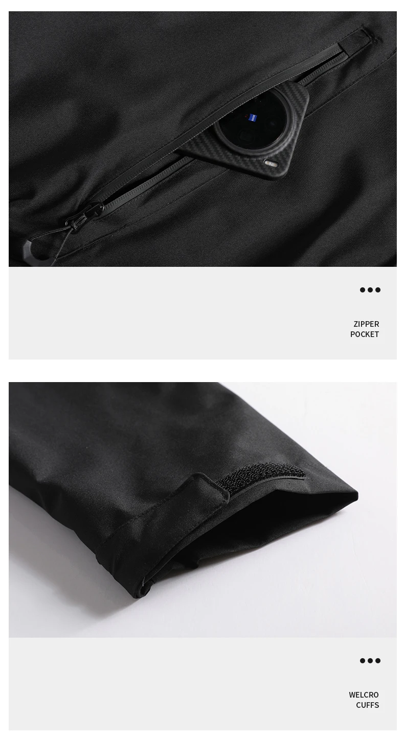 CHRLCK Wasserdichte Wanderjacken für Herren, Frühling/Herbst, winddichte Camping-Windjacke, Damen-Angel-, Trekking- und Laufjacke, Unisex – Detail 10