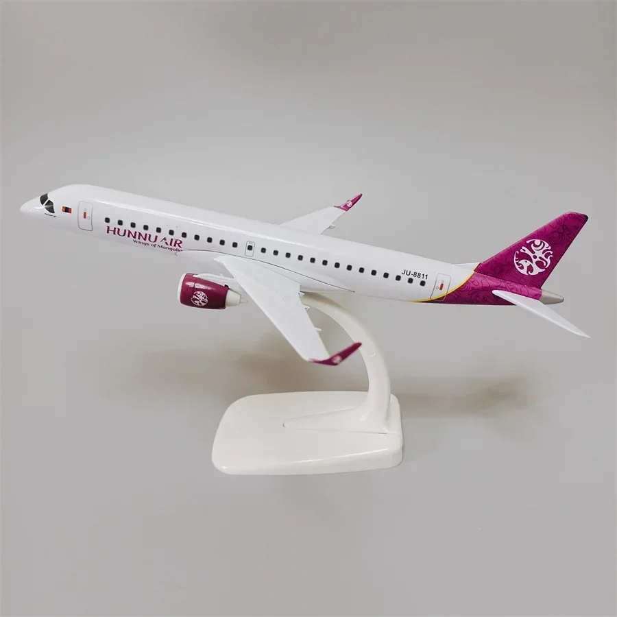 

20CM Alloy Metal Air Mongolian Hunnu Air Embraer E-190 E190 Airlines Airplane Model Diecast Air Plane Model Aircraft Kids Gifts