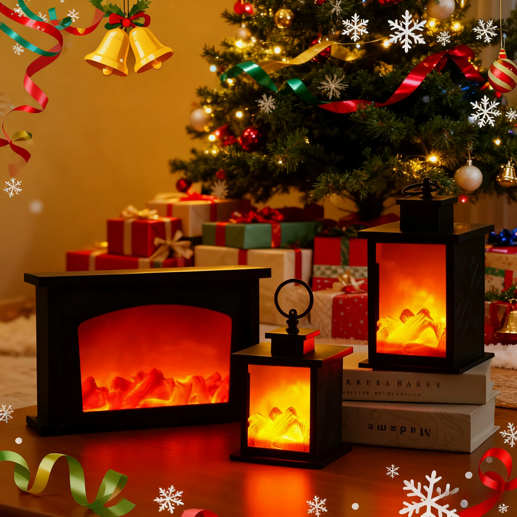 

﻿ Светодиодная лампа для камина, угольное пламя, ночной фонарь, рождественское украшение для дома, двора, спальни, гостиной, столешницы