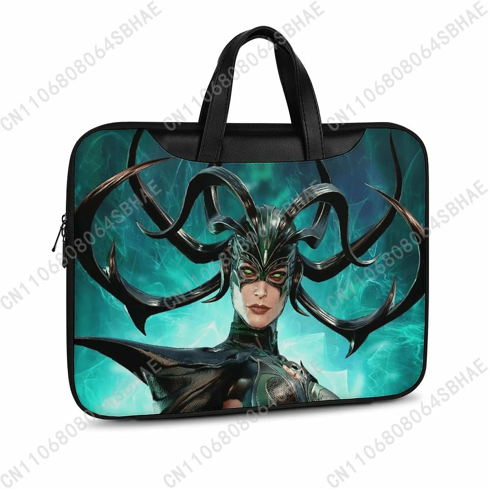 

Marvel Hela Custom Leather Briefcase Men Woman Laptop Bag Business Retro Genuine Leather Computer Cosplay