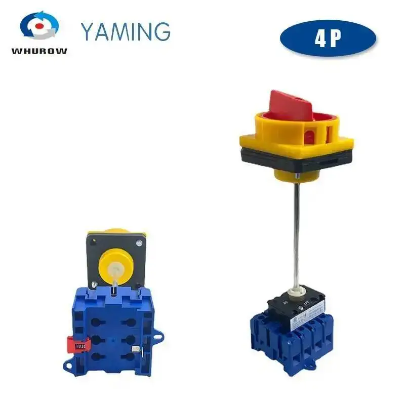 3/4P Isolator Switch With Padlock Panel 32A 4 Poless 2 Position On-off With Aluminium Bar Rotary Cam Selector YMD11-32B/4P