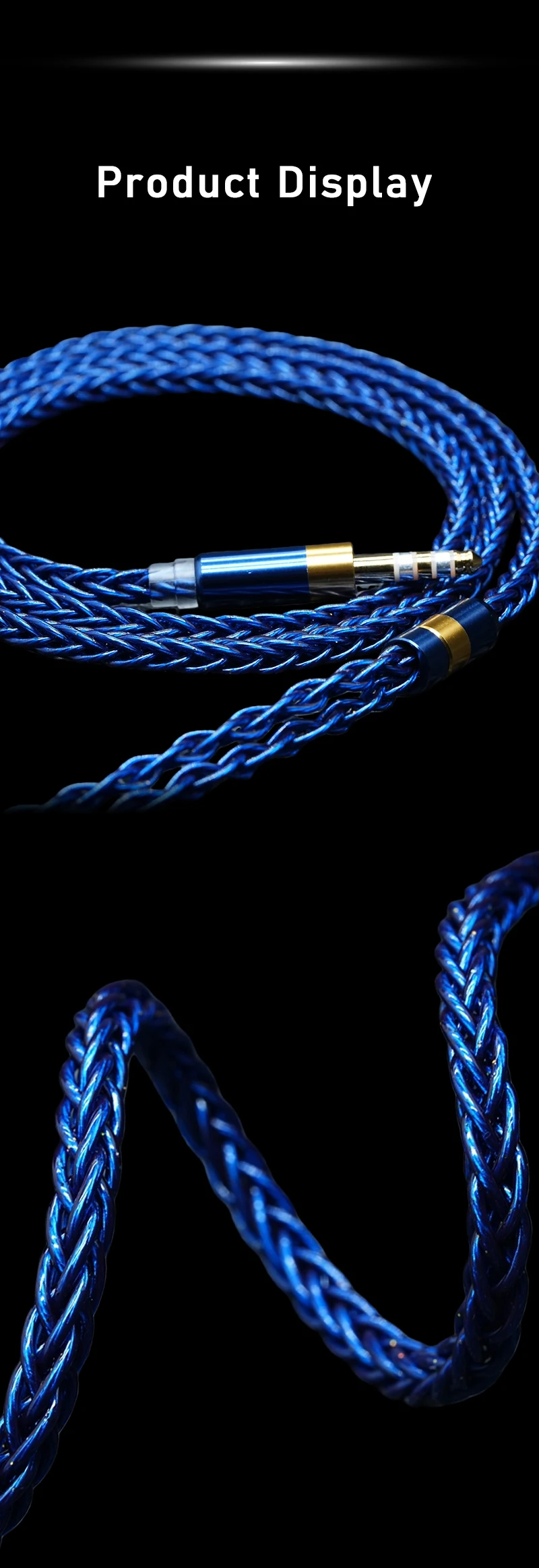 IvipQ-Poseidon's Vein Liquid Nitrogen Single Crystal Silver Kopfhörer-Upgrade-Kabel mit 4,4 mm/0,78 mm 2Pin/QDC/IE900 Audiokabel – Detail 8