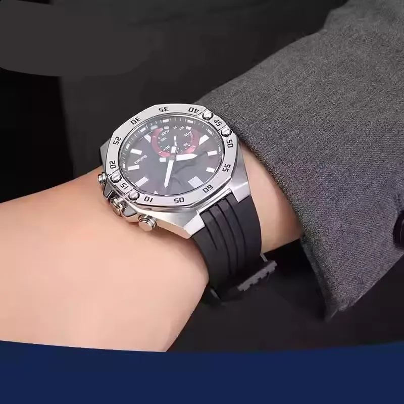 ECB-10 Silicone Watch band For Casio Edifice Series ECB-10YP ECB-10AT ECB-950 Men's Strap Waterproof Rubber Watch Bracelet view 2