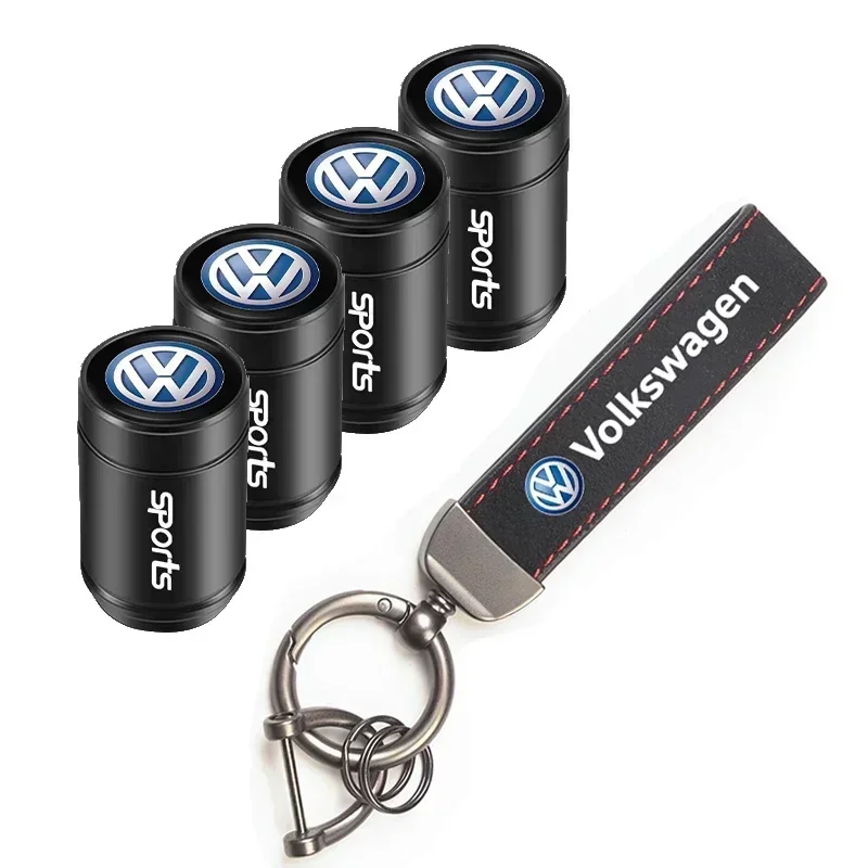 

Car Tire Wheel Valve Caps Cover Suede Car Key Chain Ring Keychain For Volkswagen ID GTI Golf Polo Passat Tiguan Jetta Beetle CC