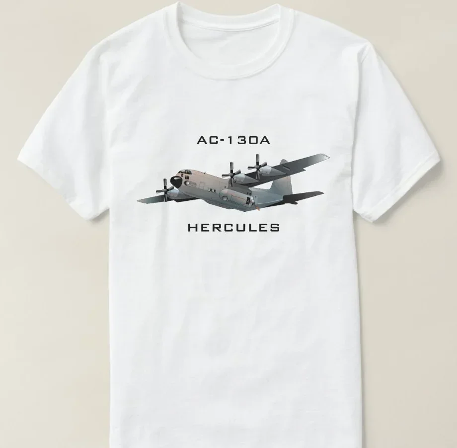 US Air Force AC-130A Spectre Gunship Ground-attack Aircraft T-Shirt 100% Cotton O-Neck Short Sleeve Summer Casual Mens T-shirt