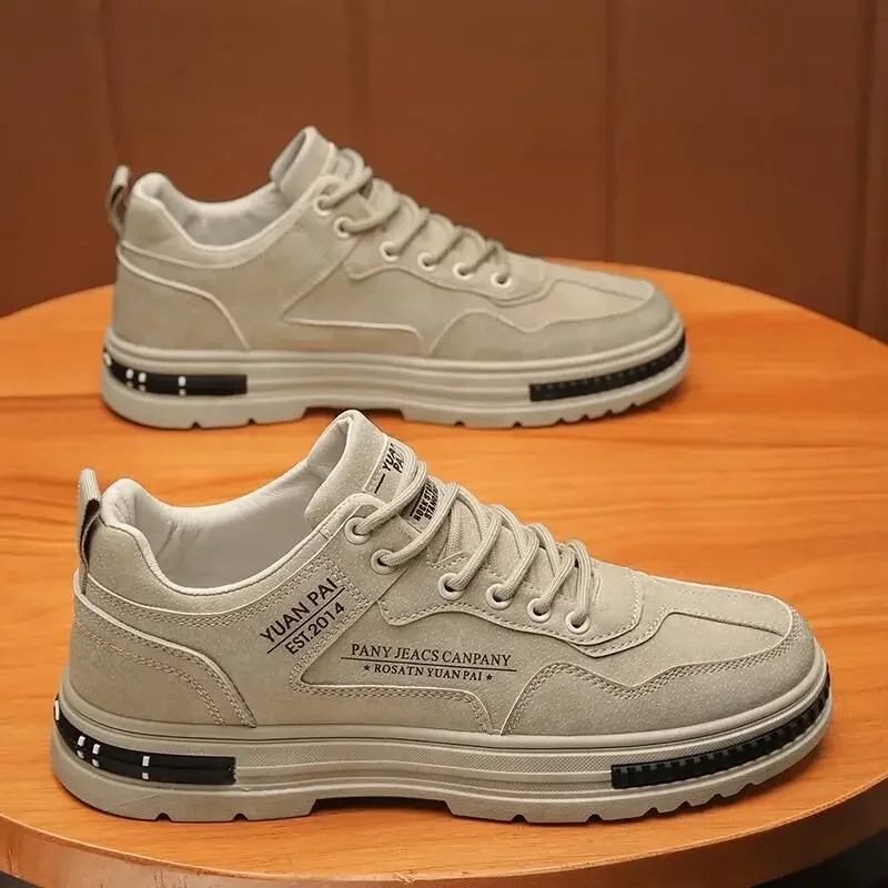 Zapatos de trabajo de primavera para hombre, zapatos informales antideslizantes transpirables, zapatillas ligeras de moda para actividades al aire libre, zapatos planos cómodos para caminar