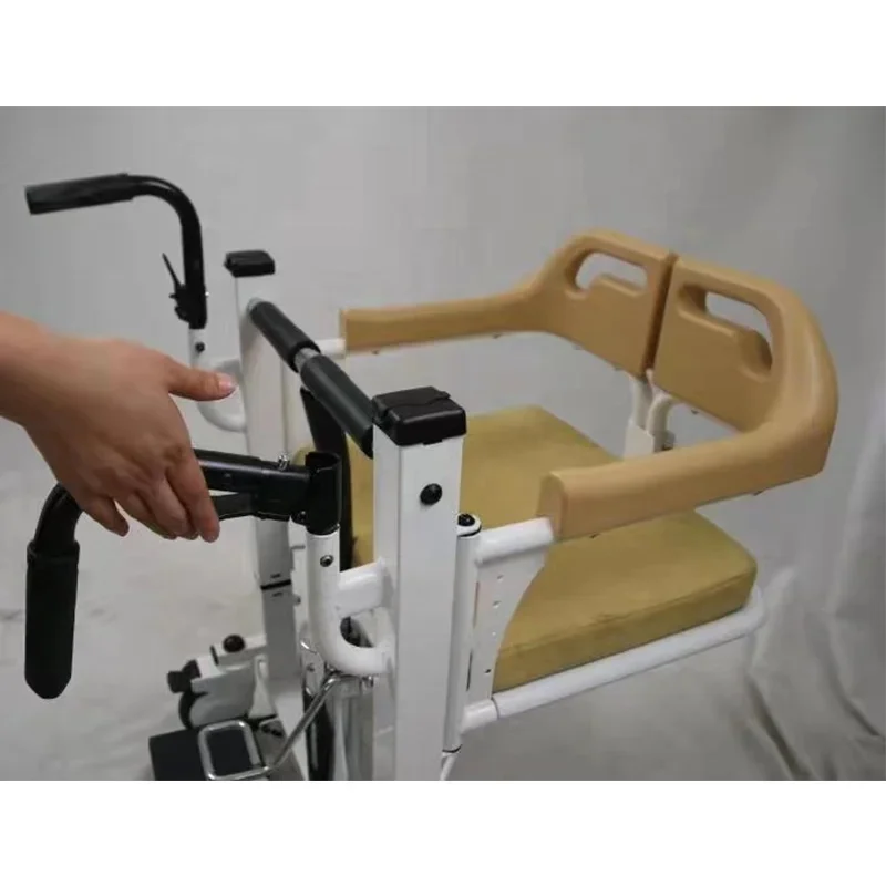 Lorvmed  Multifunction Folding Patient Transfer Commode Wheelchair with Wheel