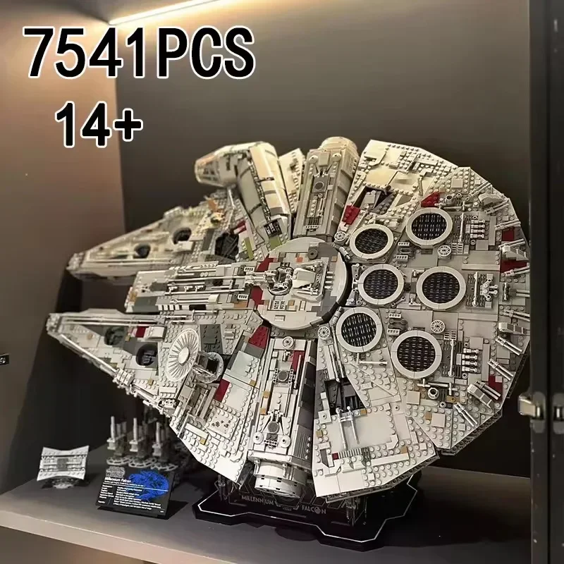 

NEW Large Millennium Ship Falcon Building Blocks Bricks 7541 Pcs Compatible with 75192 Toys Adults Birthday Christmas Gifts