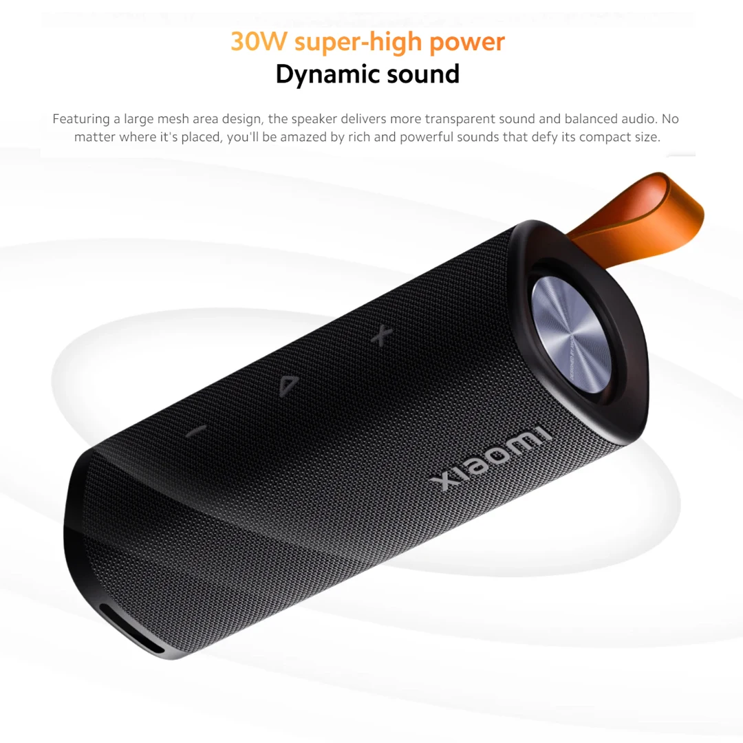 Xiaomi Sound Outdoor 30W سمّاعات لاسلكية حقيقية بلوتوث 5.4 IP67 مقاومة الغبار والماء 12 ساعة عمر بطارية طويل للغاية