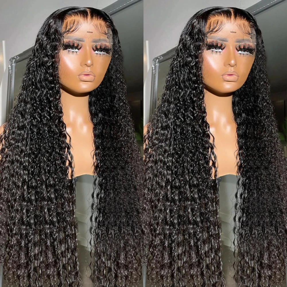 

30 Inch Curly Lace Front Human Hair Wig Brazilian Water Wave Wigs For Women Pre plucked 13x6 Deep Wave Frontal Wig Human Hair