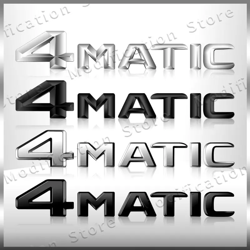 1Pcs ABS Plastic 4MATIC 4 MATIC Letter Logo Car Styling Rear Trunk Bumper Badge Sticker For C E G S GLC GLS Class W204 W205 W206