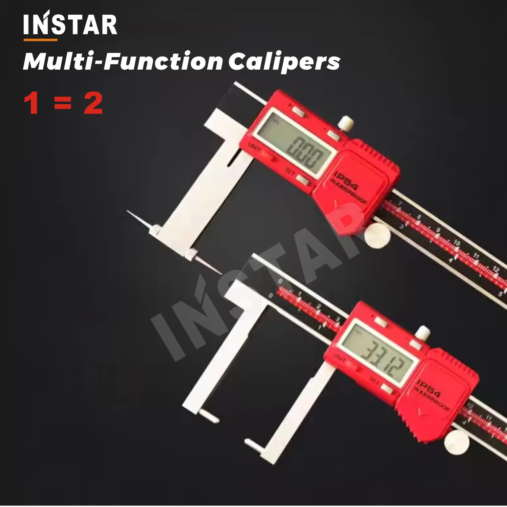 Instar Multifunctional Digital Caliper Inside Groove Measuring 0-150mm x 0.01mm 200mm Interchangeable Anvils M2.