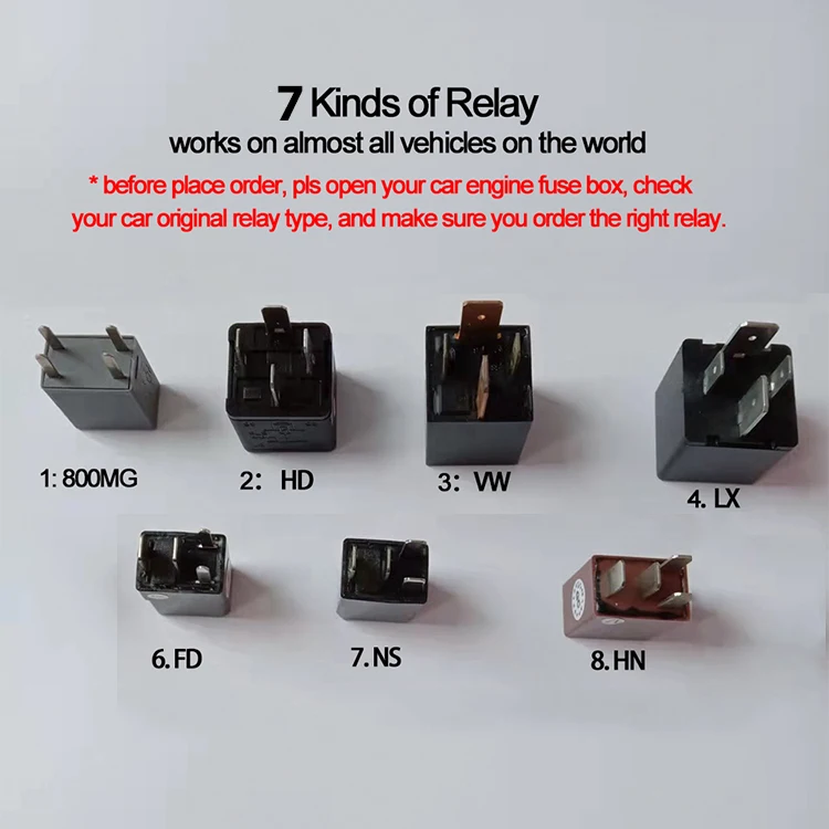 Wireless Relay Car Alarm Anti-theft Car Safety System Engine Lock Car Immobilizer Remote Start Security System Easy Install