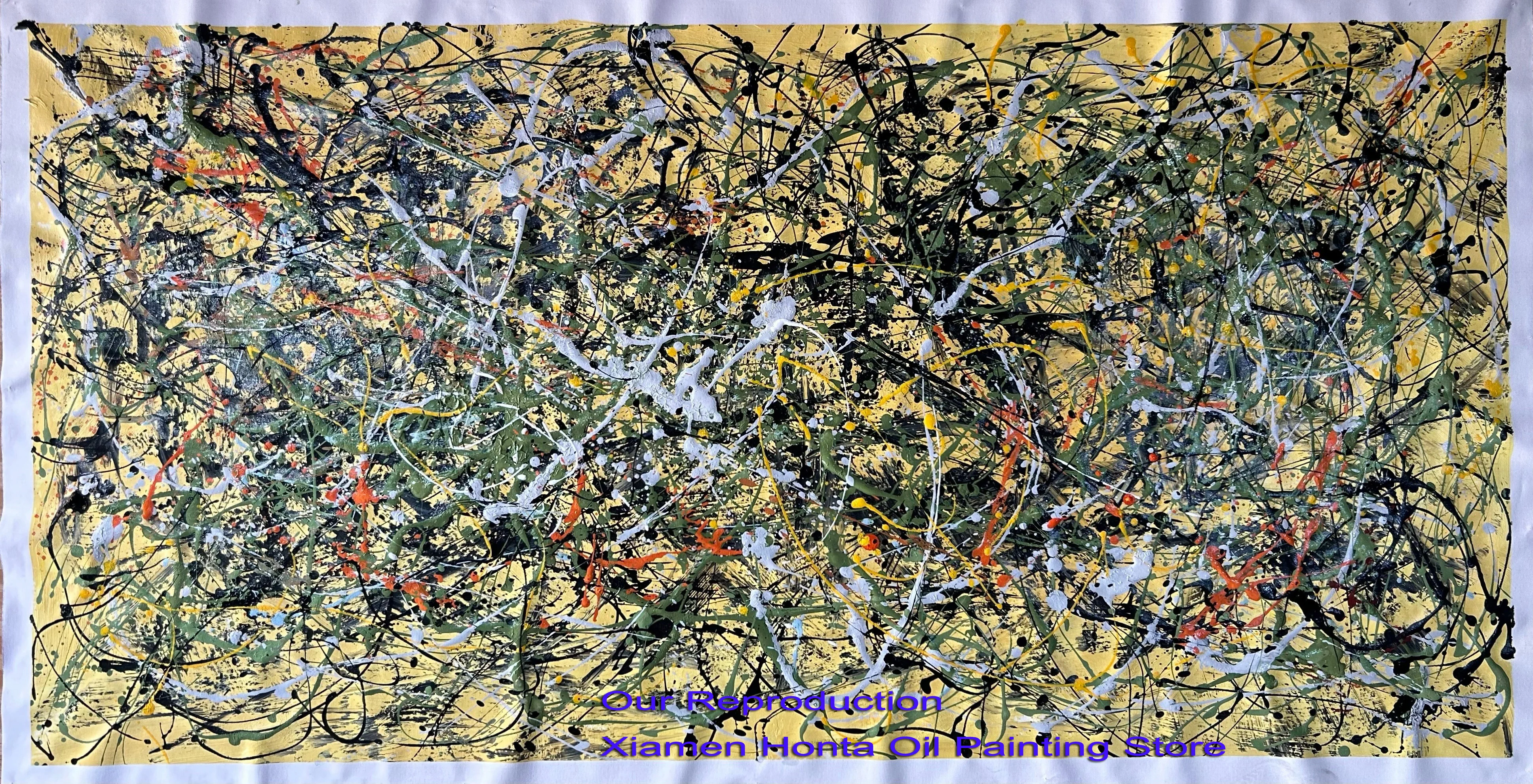100% handmade Oil Painting reproduction on linen canvas, number 8,1949,Free Shipping,accept custom made,Museum Quality