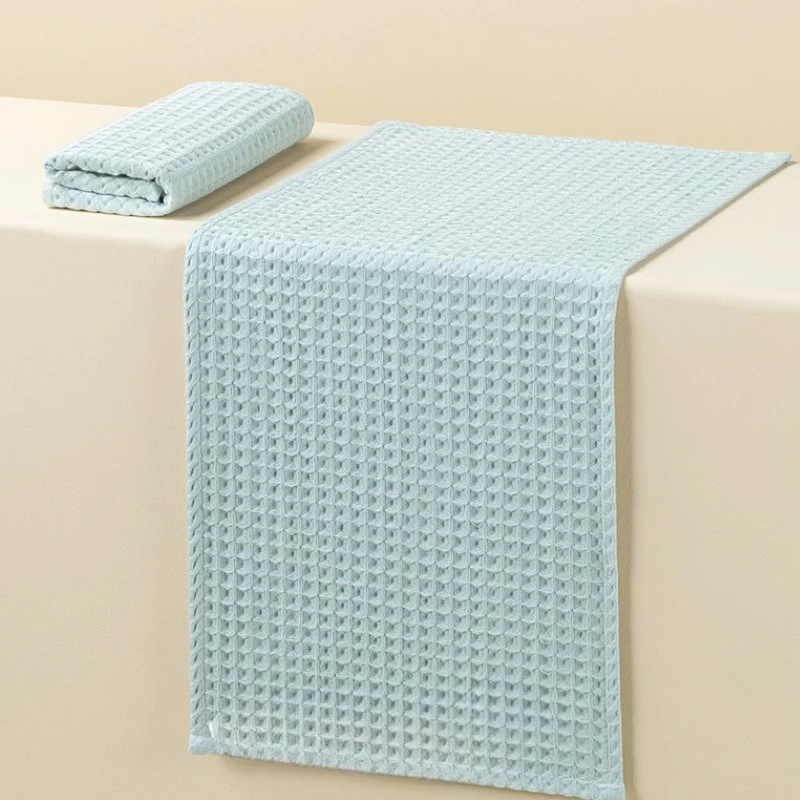 Premium Waffle-Weave 100% Cotton Towel and  Triple-Layer Gauze Facial Towel – Highly Absorbent, Quick-Drying, for Home Use.