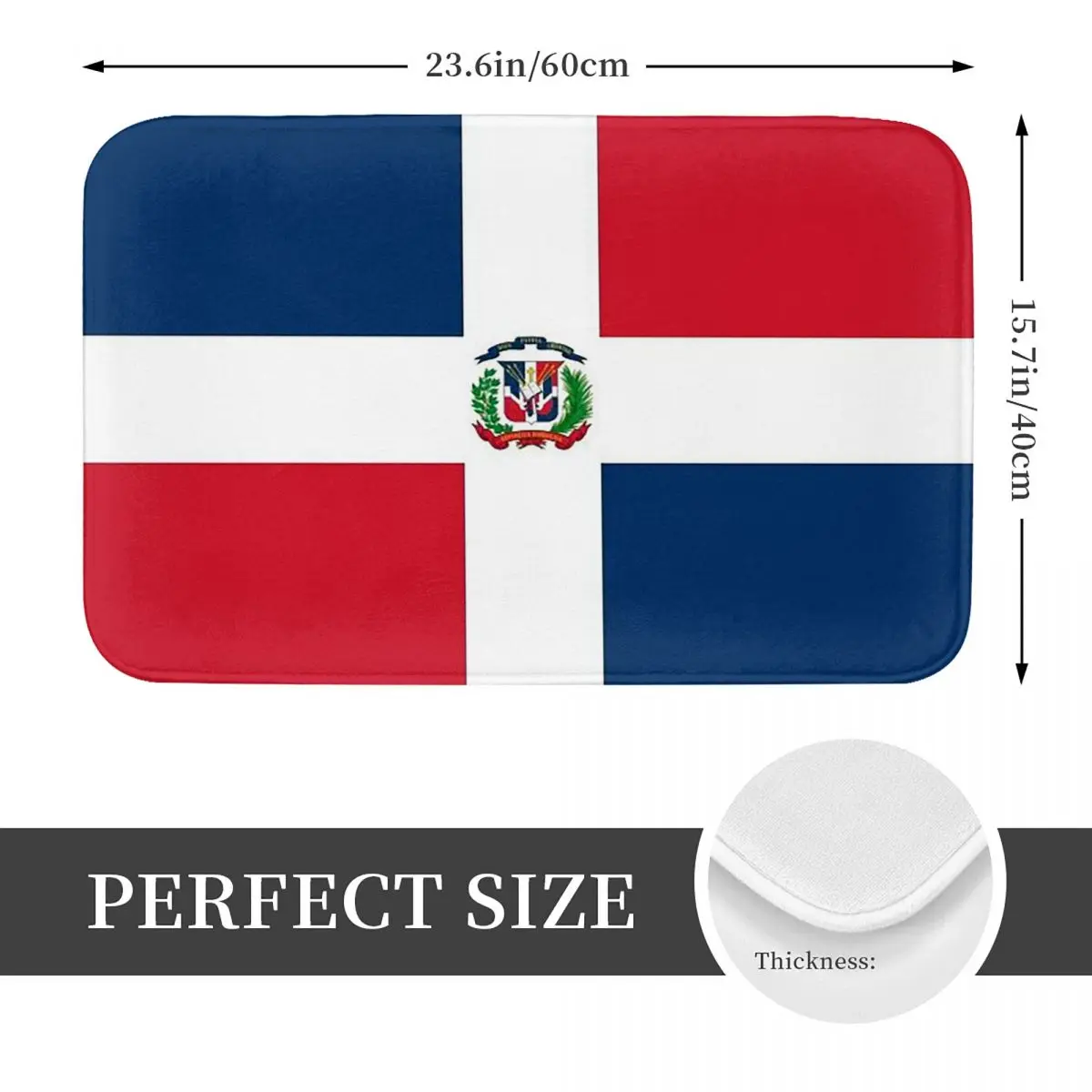 Flag Of The Dominican Republic Doormat Kitchen Entrance Home Floor Mat Anti-slip Carpet Rug for Bedroom Footpad Mats