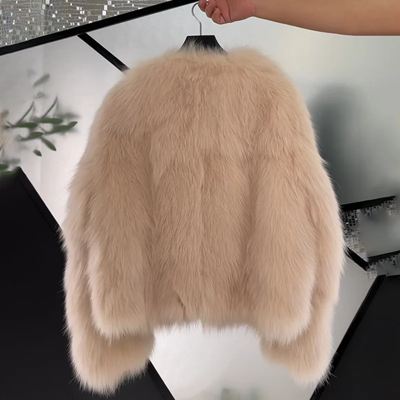 เสื้อโค้ทขนเฟอร์เทียมสำหรับผู้หญิง แจ็คเก็ตขนเฟอร์แบบเรียบ มีกระเป๋า คอวี แขนยาว ติดกระดุมแถวเดียว หนา อุ่น สวมใส่สบาย สไตล์ลำลอง ฤดูใบไม้ร่วง ฤดูหนาว 2025