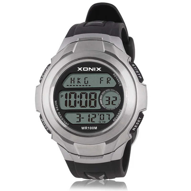 XONIX 2025 New Fashion Swim Diver Waterproof 100m Men Personality LCD Digital Alarm Stopwatch Luminous Wrist Watch Sports CT