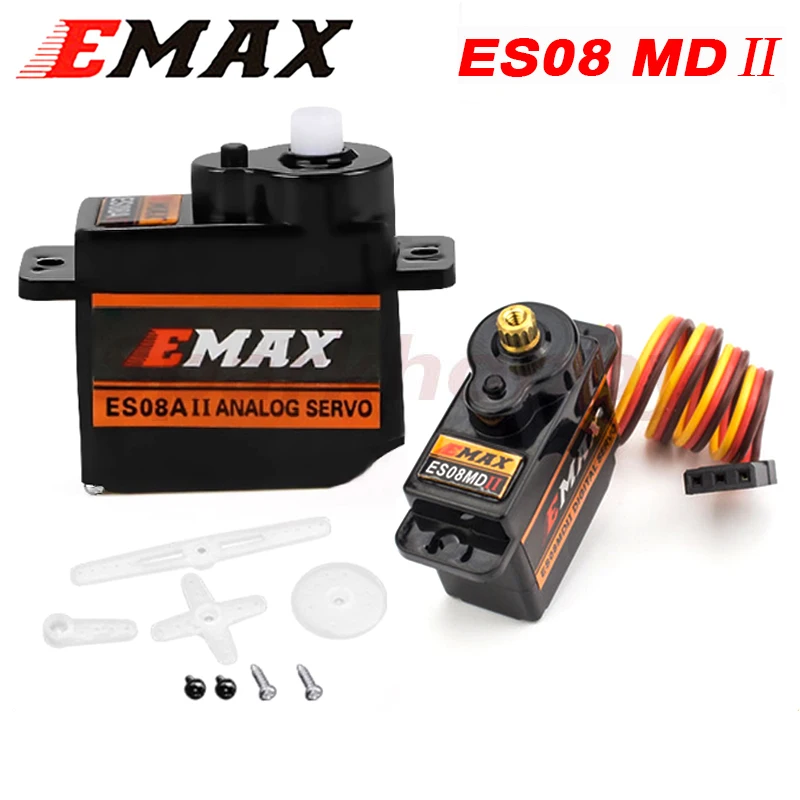 Original EMAX ES08MDII Metal Digital Servo 12g Waterproof Servo with Gears Uesd for RC Car Helicopter Boat Airplane Accessories