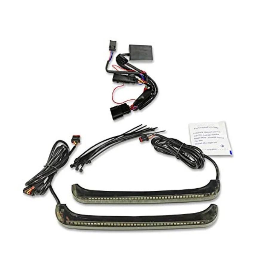 Dual Color Low Profile Bagz Saddlebag Lights for '14-'22 HD Touring Models - with Turn Signal Decoder Module