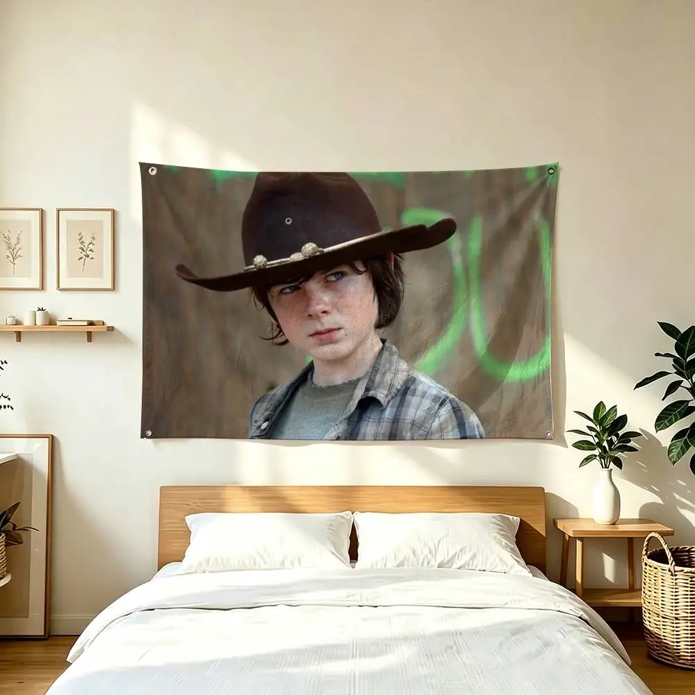 T-The Walking Dead Carl Grimes  Flag Suitable For Party Club Outdoor Interior Wall Decoration Banner Fans Gift
