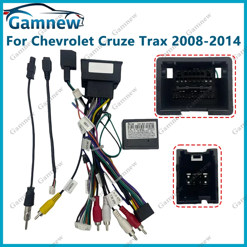 Car 16PIN Android Wire Harness Adapter Canbus Box Decoder For Chevrolet Cruze Malibu Opel Zafira Insignia Spark