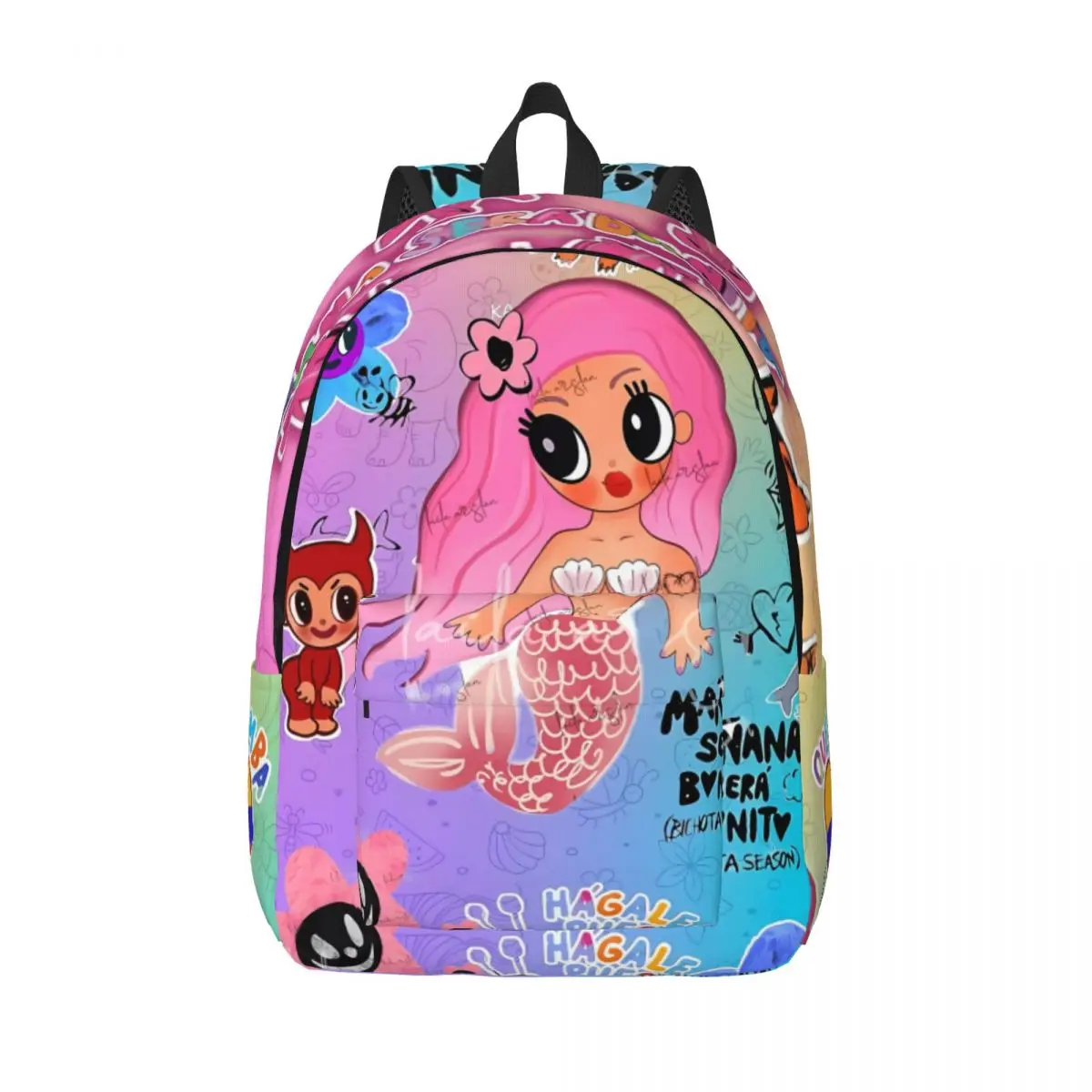 LIKE-Manana-sera-bonito-Karol Printed Lightweight Casual Schoolbag For School, Outdoor, Shopping, Office 15.7in 17.7in