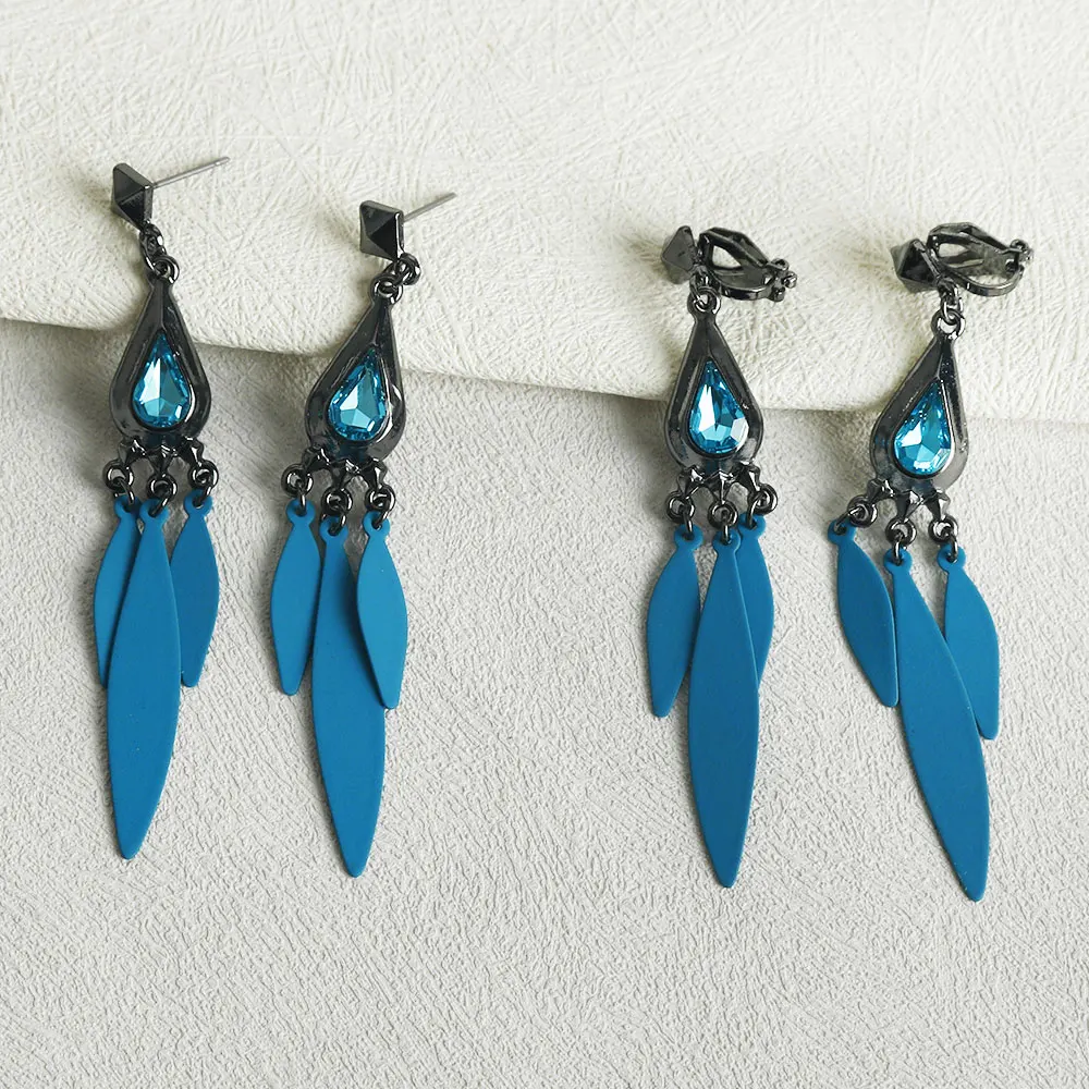 Para/gra Anime Honkai: Star Rail Awenturine Metalowe kolczyki Take Photo Props Akcesoria Kostium Cosplay Klipsy do uszu Prezenty ﻿