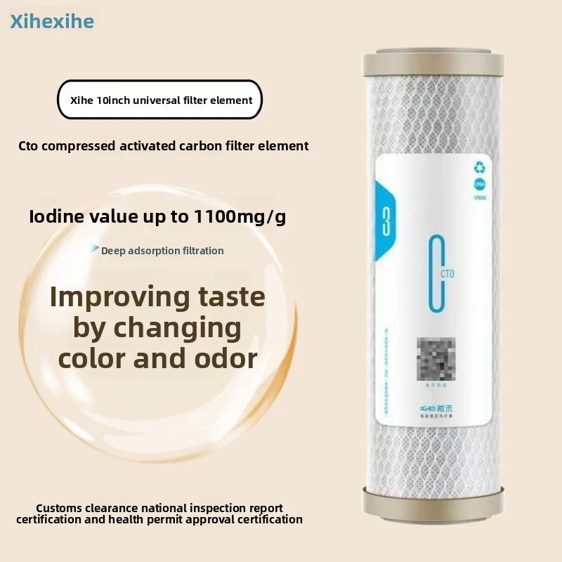 CTO 5 Micron Activated Carbon Block Water Filter Cartridge 10 x 2.5 Inch Universal Replacement for Whole House RO System