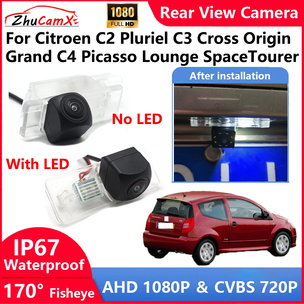 

For Citroen C2 Pluriel C3 Cross Origin Grand C4 Picasso Lounge SpaceTourer Backup Parking Reverse Rear view Camera AHD 1080P