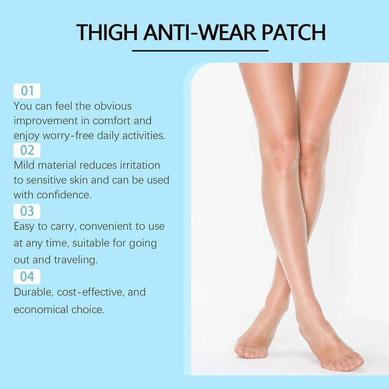 10 pezzi di nastri per cosce invisibili Unisex usa e getta Anti-chafingcoscia pad cura del corpo patch Anti-attrito protezione adesivi per sfregamento