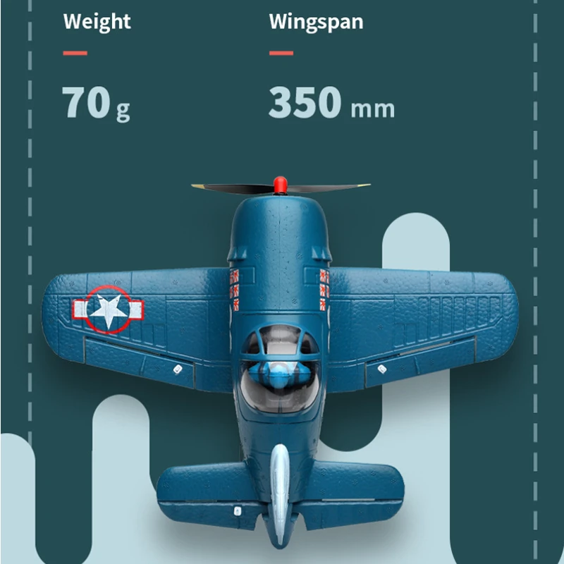WLtoys XKA500 RC Airplane 4CH Electric F4U Warplane Model Fixed Wing Remote Control Foam Aircraft Toy for Adults and Kid