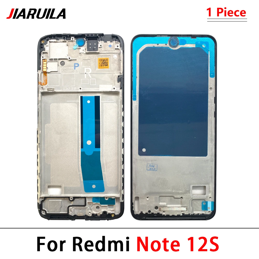 Housing Middle Frame LCD Bezel Plate Panel Chassis For Xiaomi Redmi Note 12 Pro 4G 5G 12s Front Frame Housing Bezel Repair