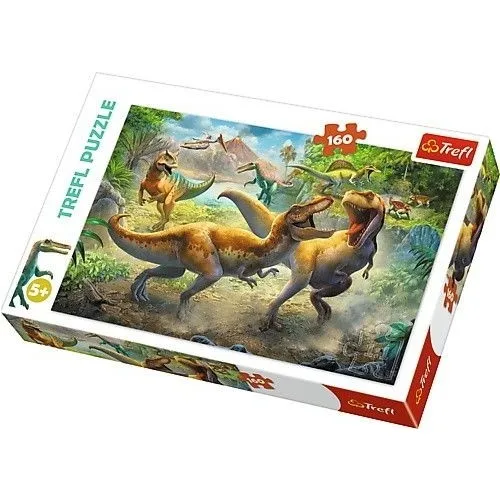 Trefl Puzzle Fighting Tyrannosaurs 160 Piece Jigsaw Puzzle